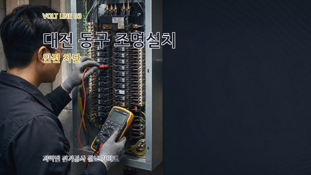 대전 동구 조명설치 안전 차단