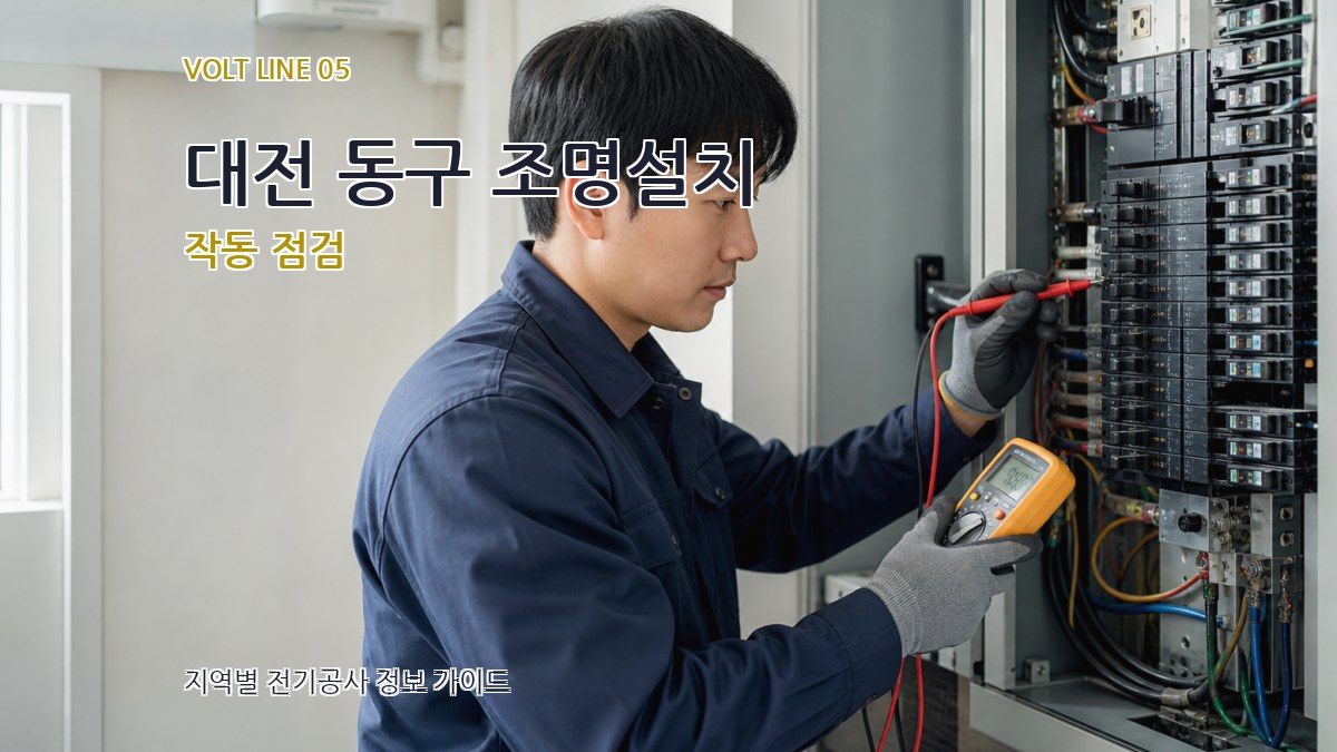 대전 동구 조명설치 작동 점검