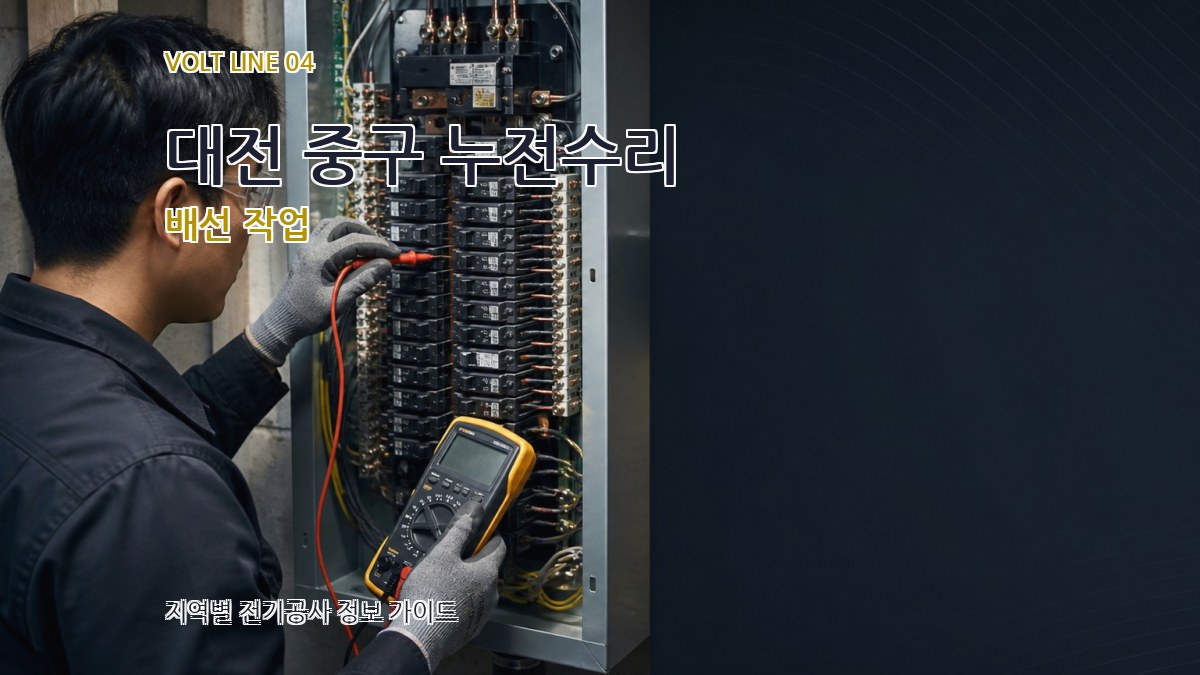대전 중구 누전수리 배선 작업