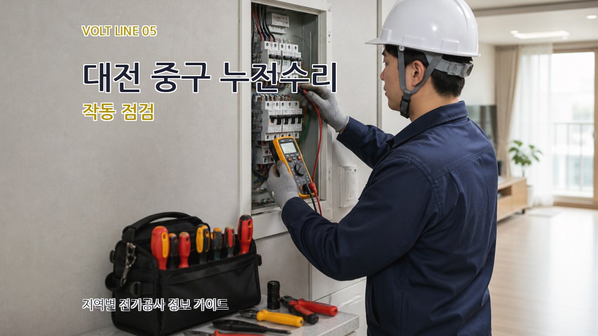 대전 중구 누전수리 작동 점검