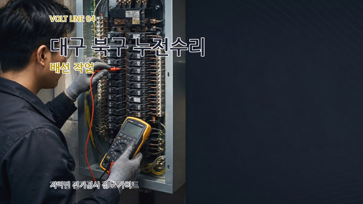 대구 북구 누전수리 배선 작업