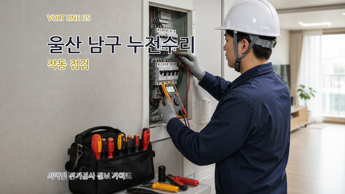 울산 남구 누전수리 작동 점검