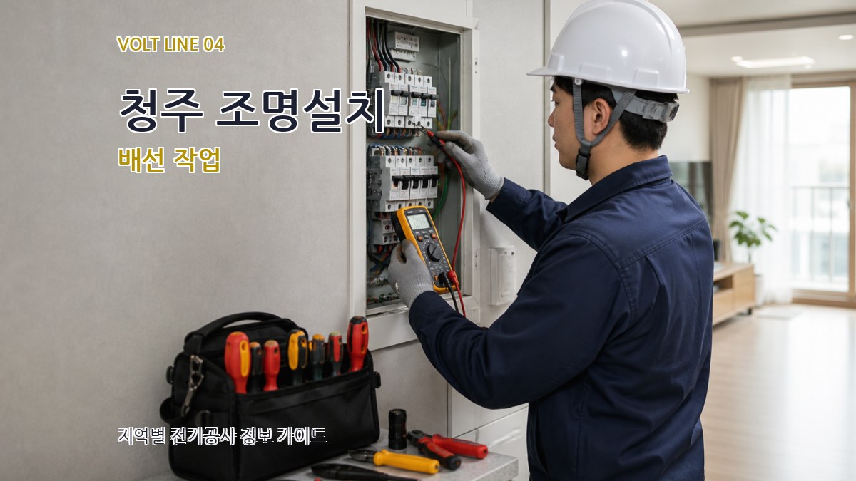 청주 조명설치 배선 작업