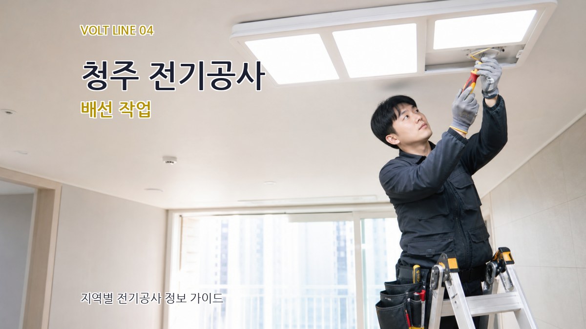 청주 전기공사 배선 작업