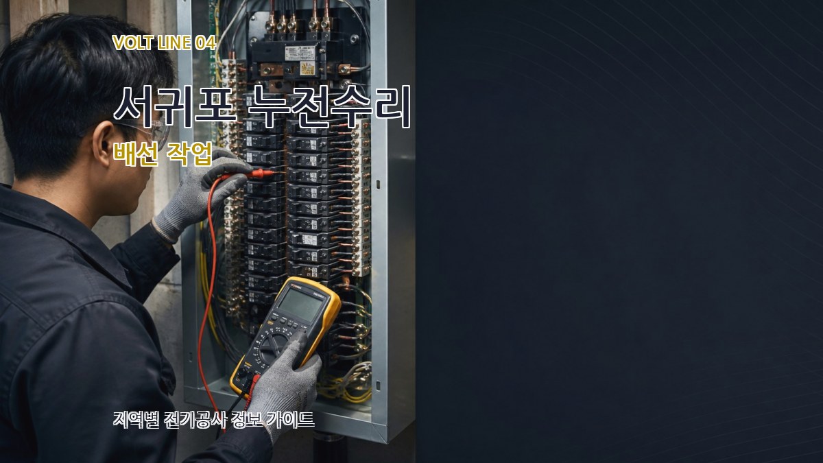 서귀포 누전수리 배선 작업