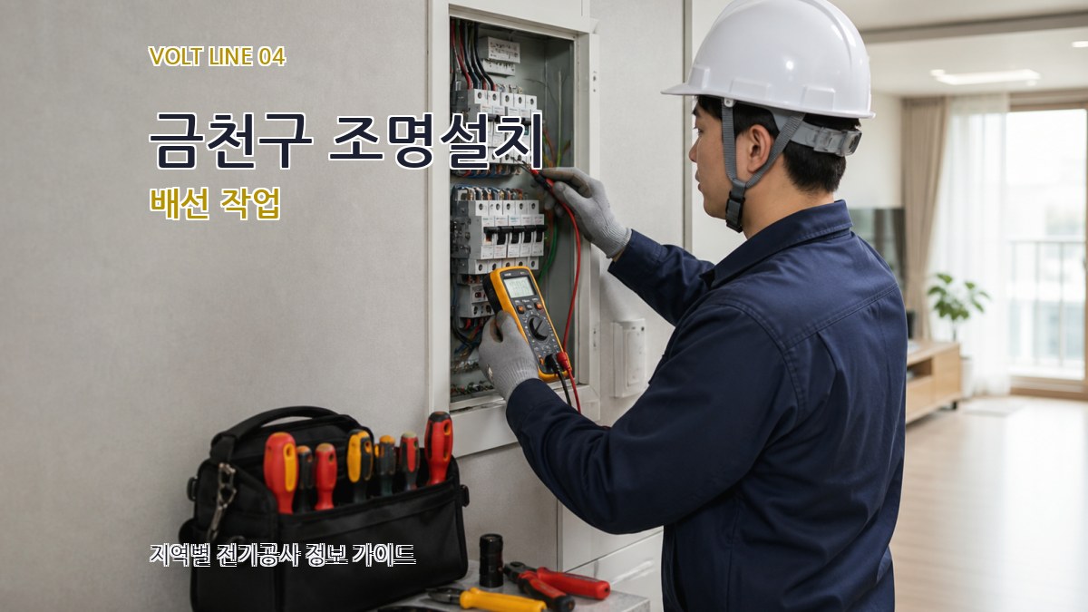 금천구 조명설치 배선 작업