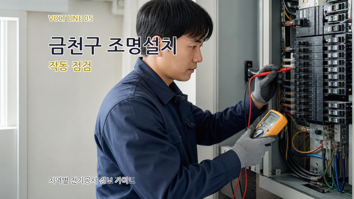 금천구 조명설치 작동 점검
