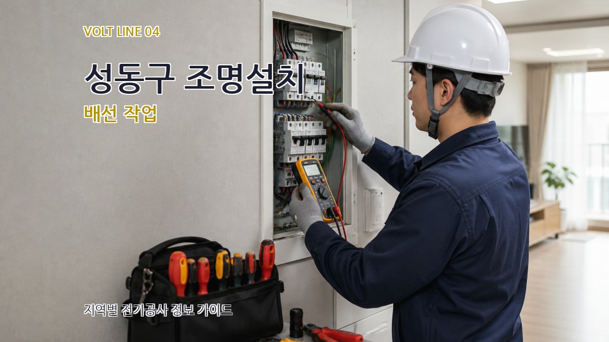 성동구 조명설치 배선 작업