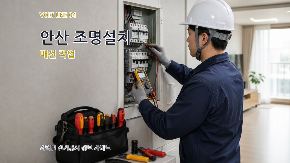 안산 조명설치 배선 작업