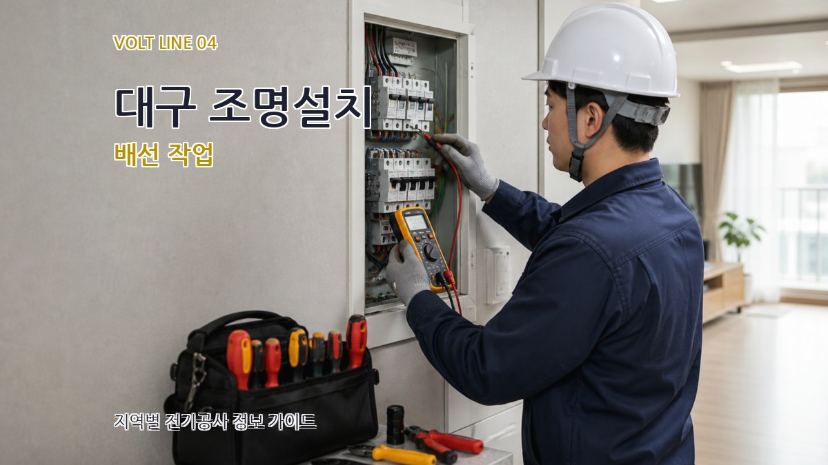 대구 조명설치 배선 작업
