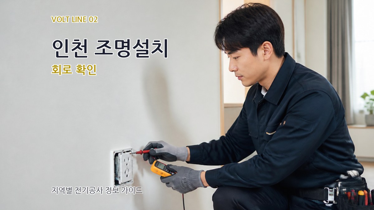인천 조명설치 회로 확인