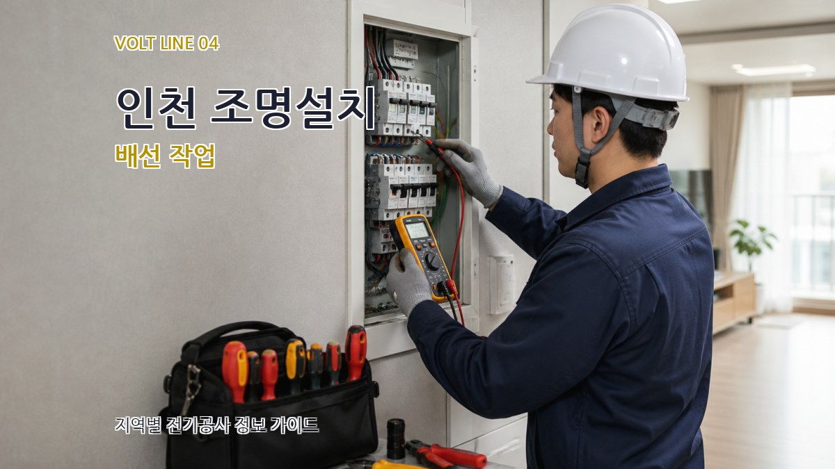인천 조명설치 배선 작업