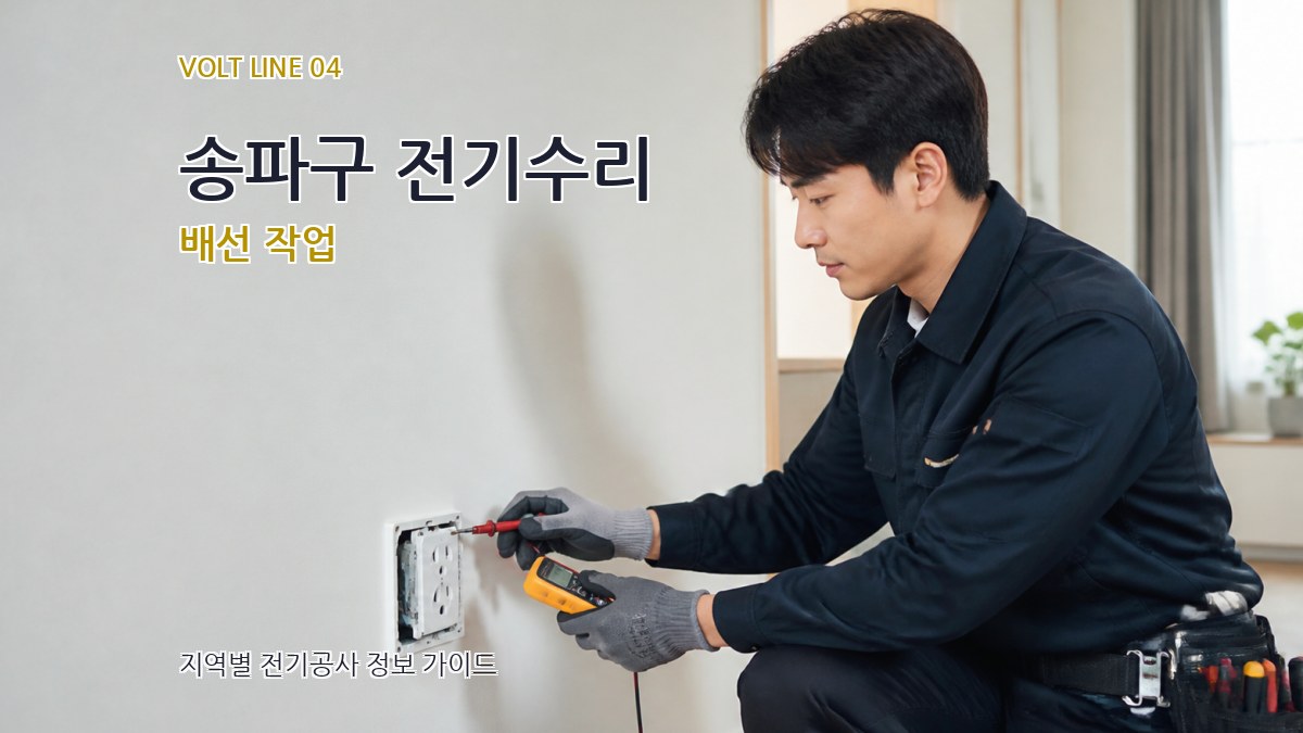송파구 전기수리 배선 작업