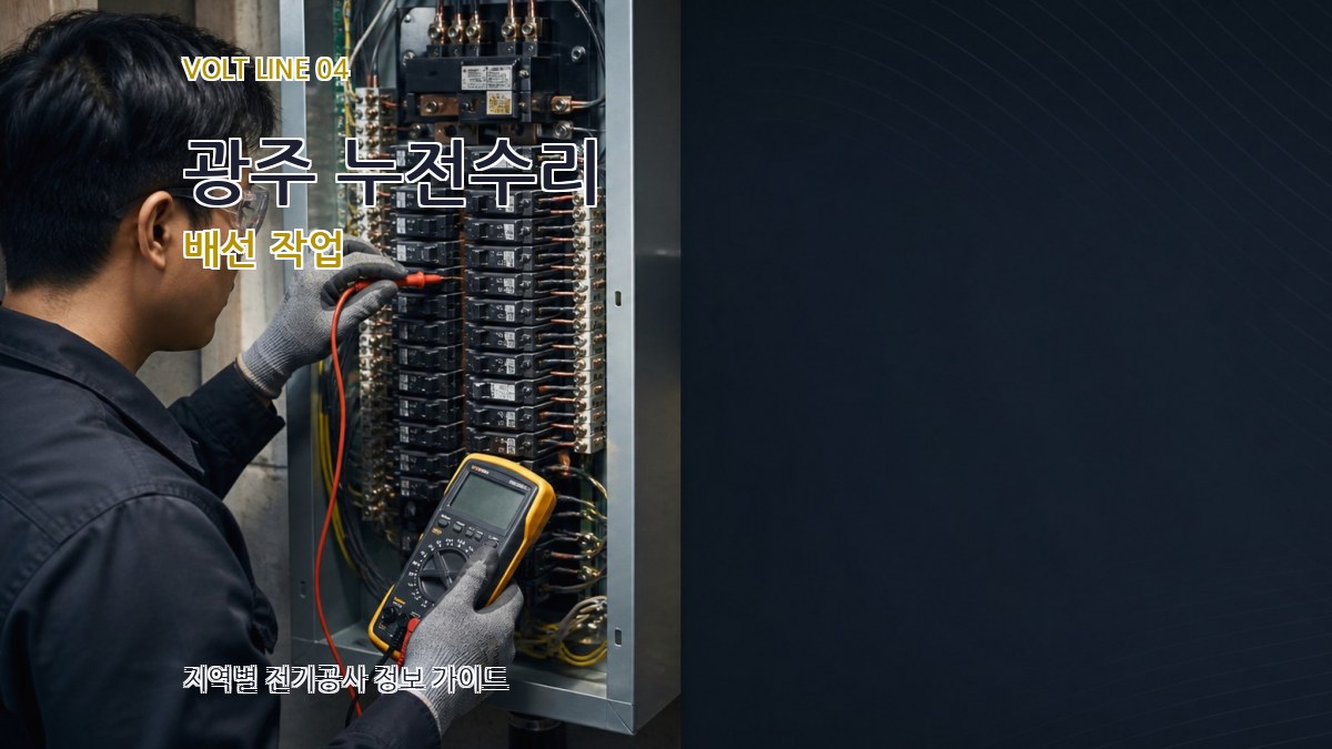 광주 누전수리 배선 작업