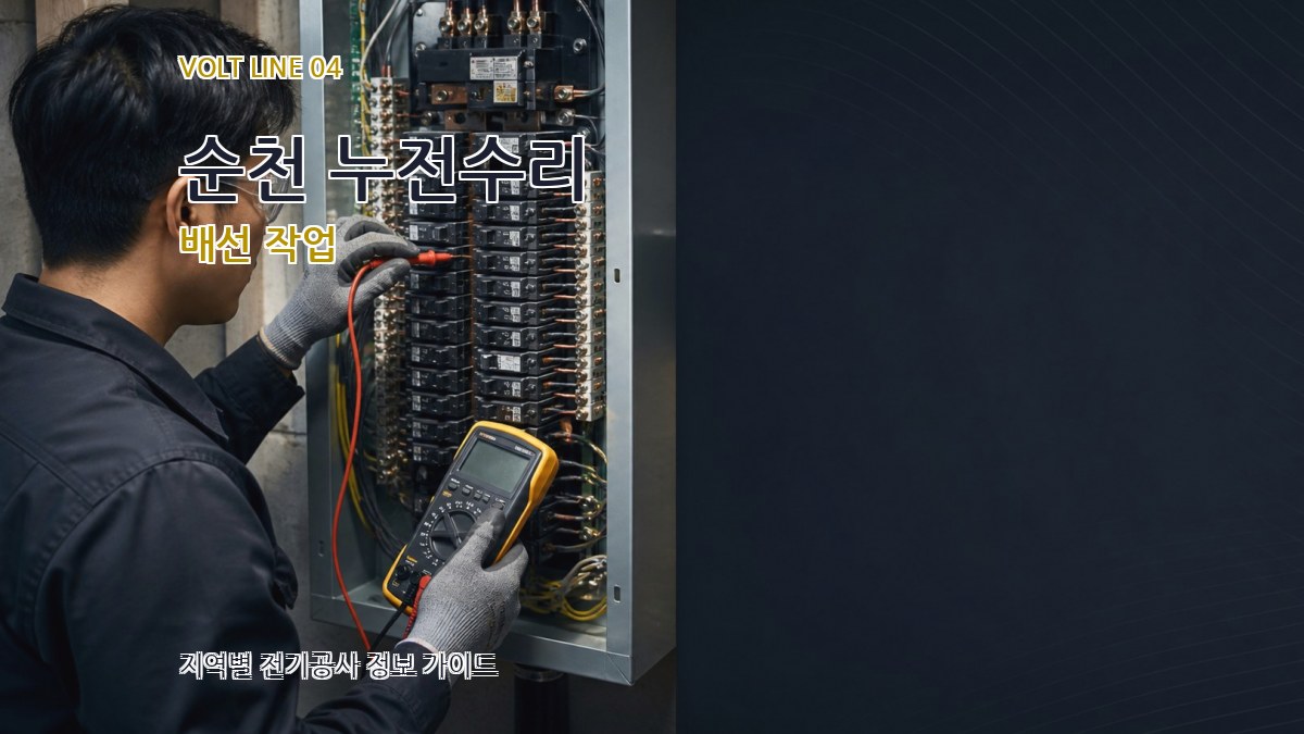 순천 누전수리 배선 작업