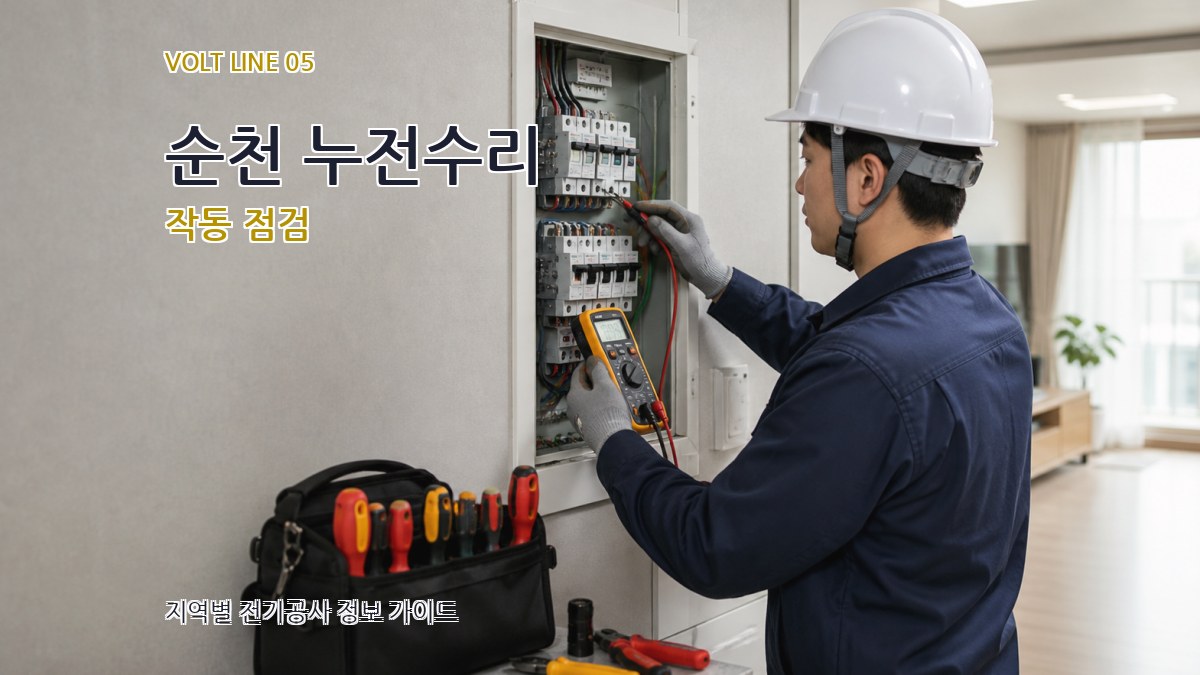 순천 누전수리 작동 점검