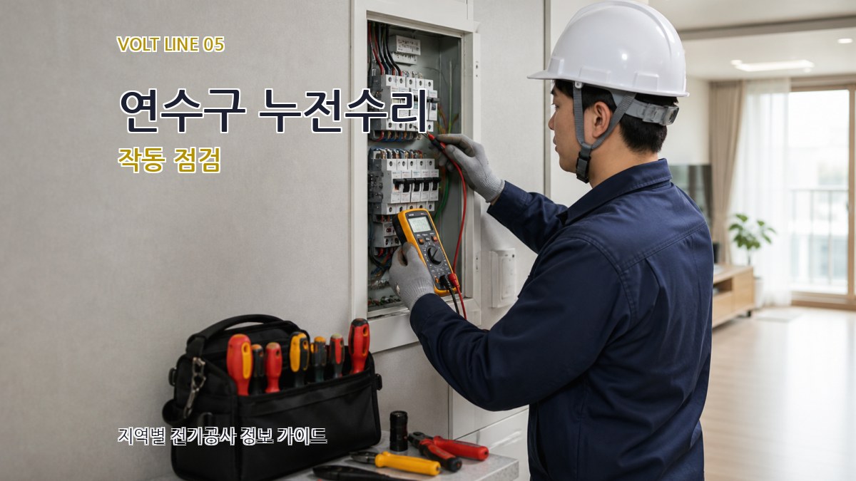 연수구 누전수리 작동 점검