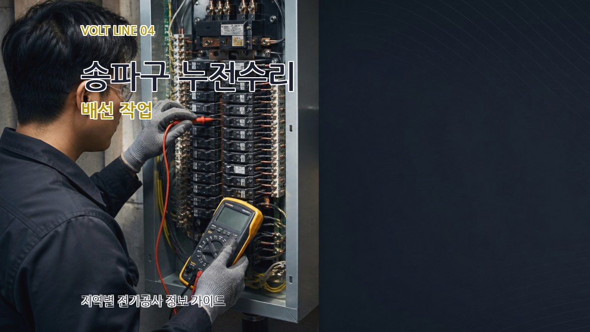 송파구 누전수리 배선 작업