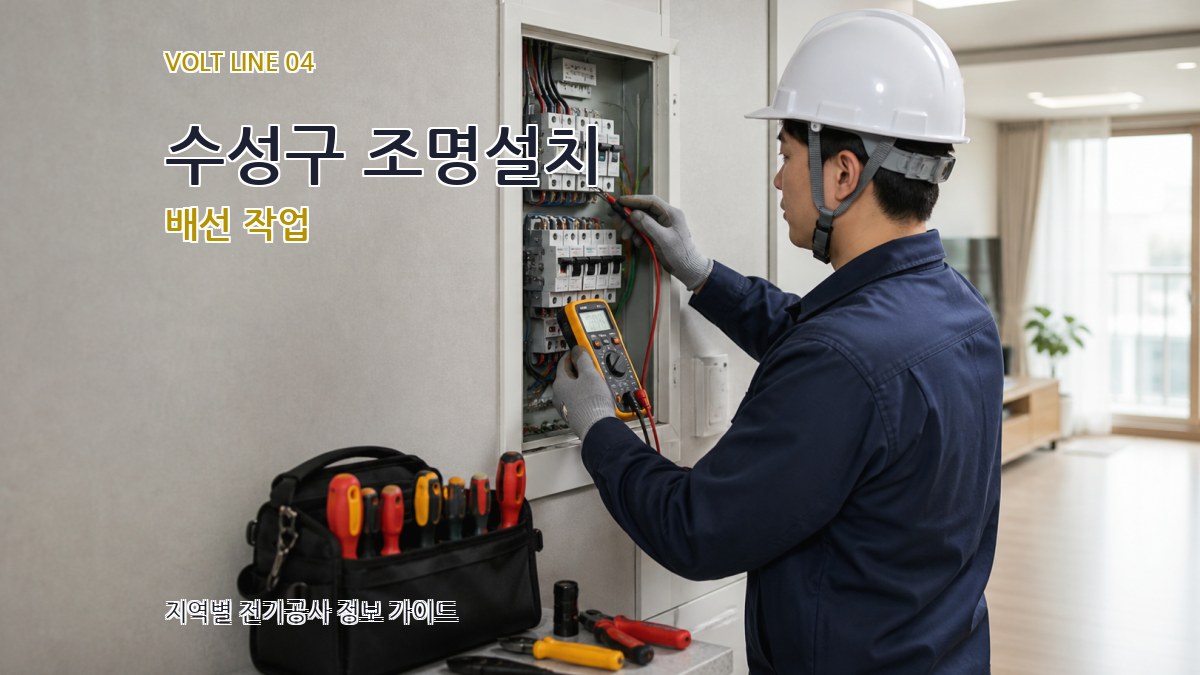 수성구 조명설치 배선 작업