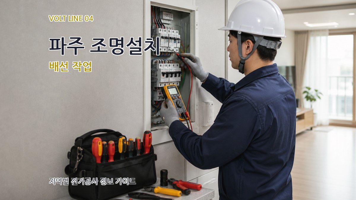 파주 조명설치 배선 작업