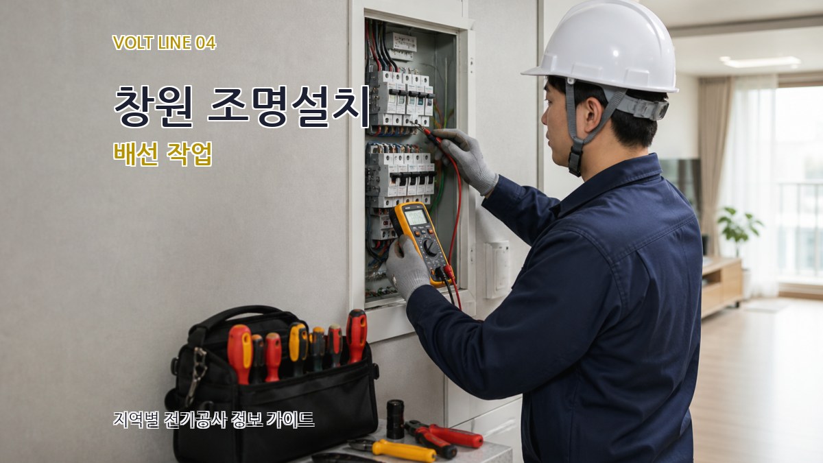창원 조명설치 배선 작업