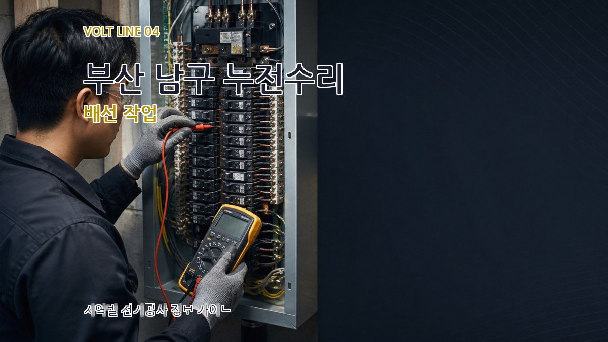 부산 남구 누전수리 배선 작업
