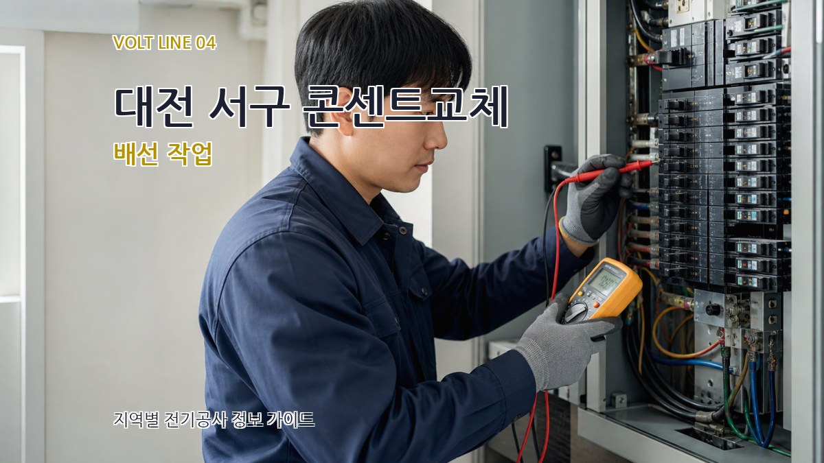 대전 서구 콘센트교체 배선 작업