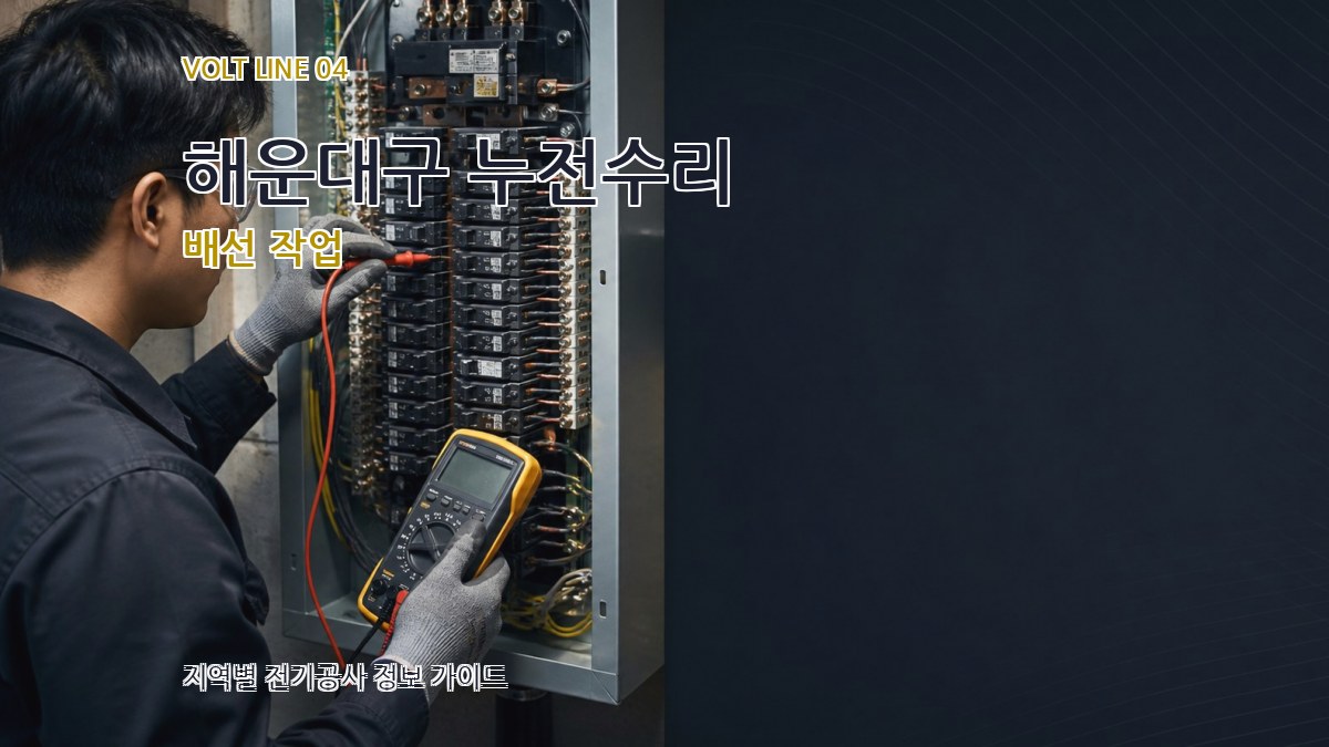 해운대구 누전수리 배선 작업