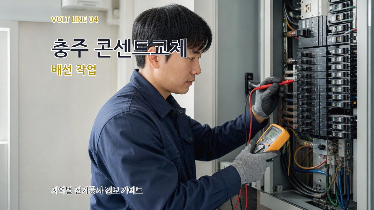 충주 콘센트교체 배선 작업