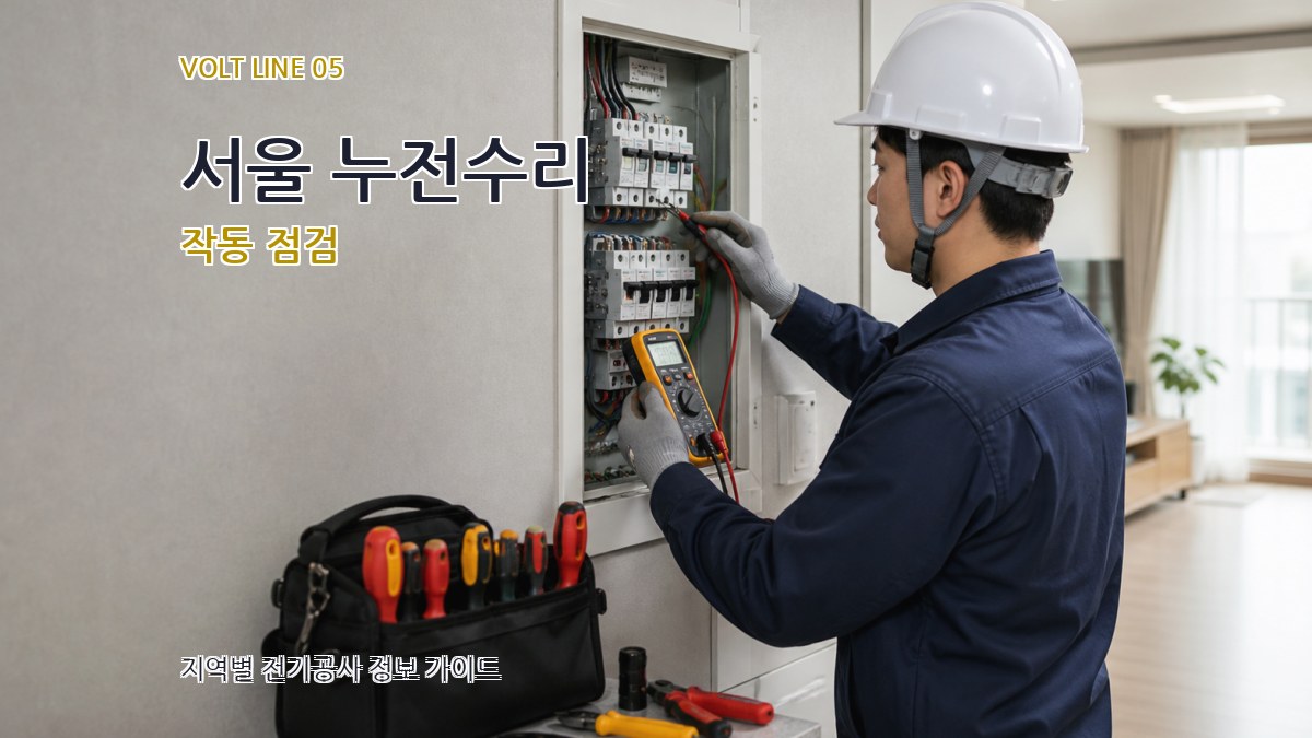 서울 누전수리 작동 점검