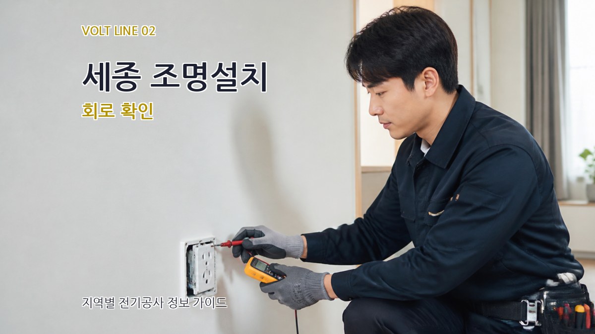 세종 조명설치 회로 확인