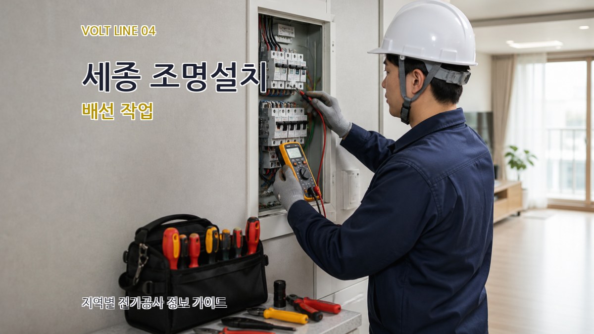 세종 조명설치 배선 작업