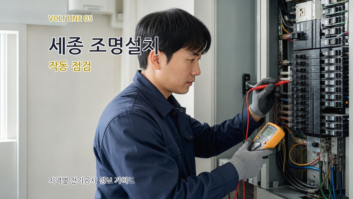 세종 조명설치 작동 점검