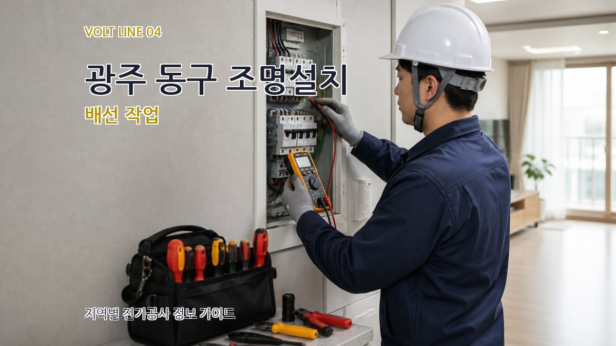 광주 동구 조명설치 배선 작업