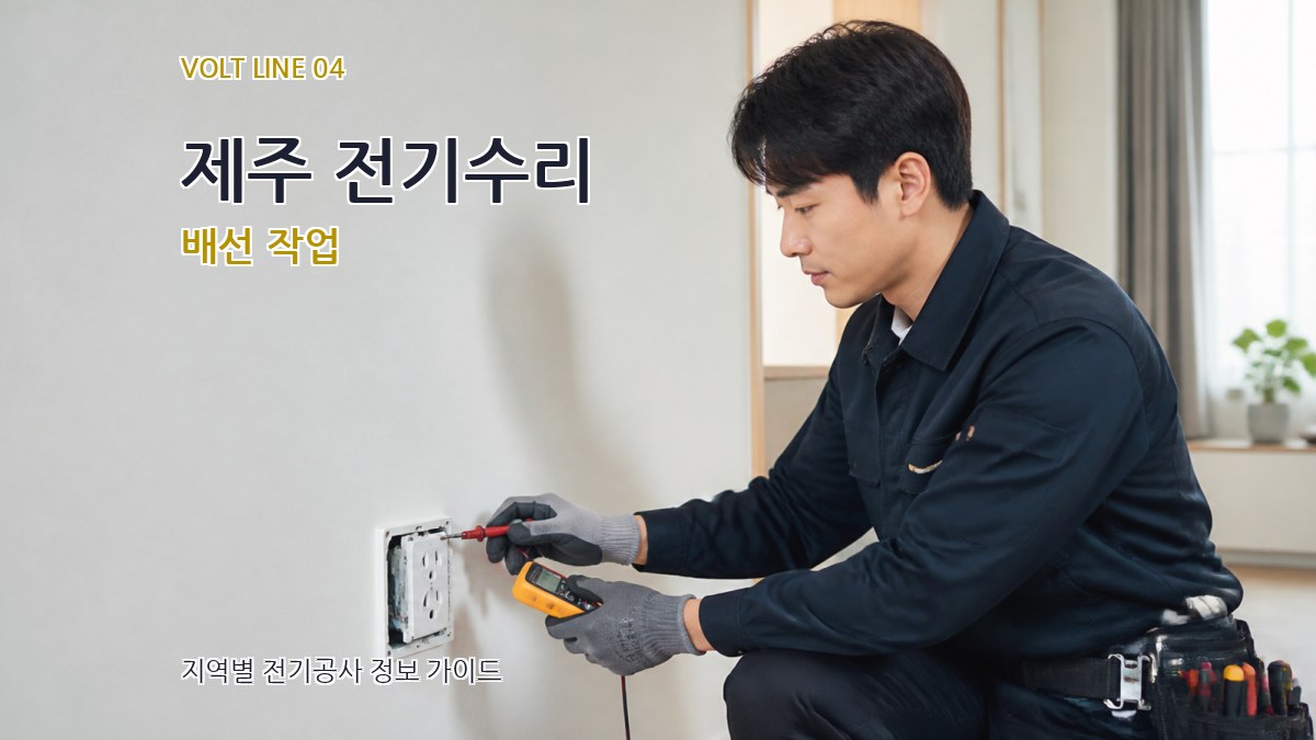 제주 전기수리 배선 작업