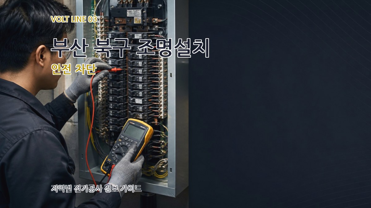 부산 북구 조명설치 안전 차단