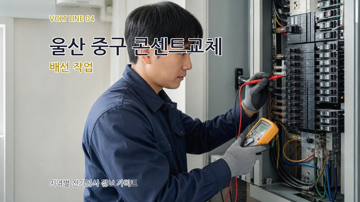 울산 중구 콘센트교체 배선 작업