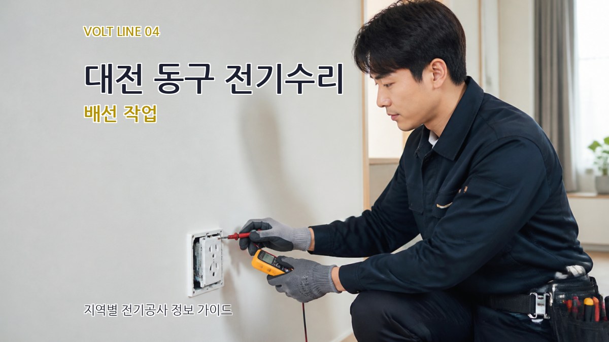 대전 동구 전기수리 배선 작업