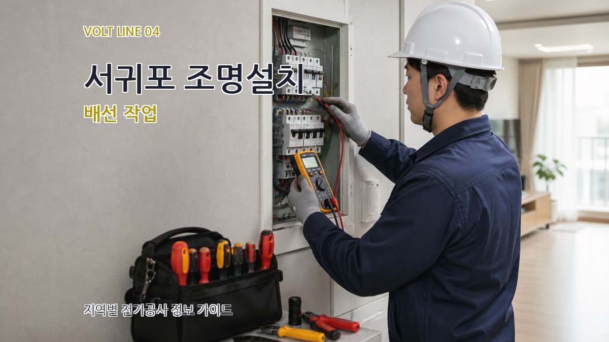 서귀포 조명설치 배선 작업