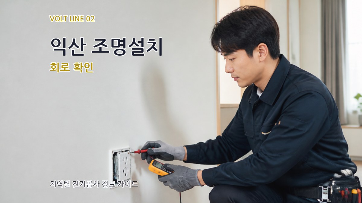 익산 조명설치 회로 확인