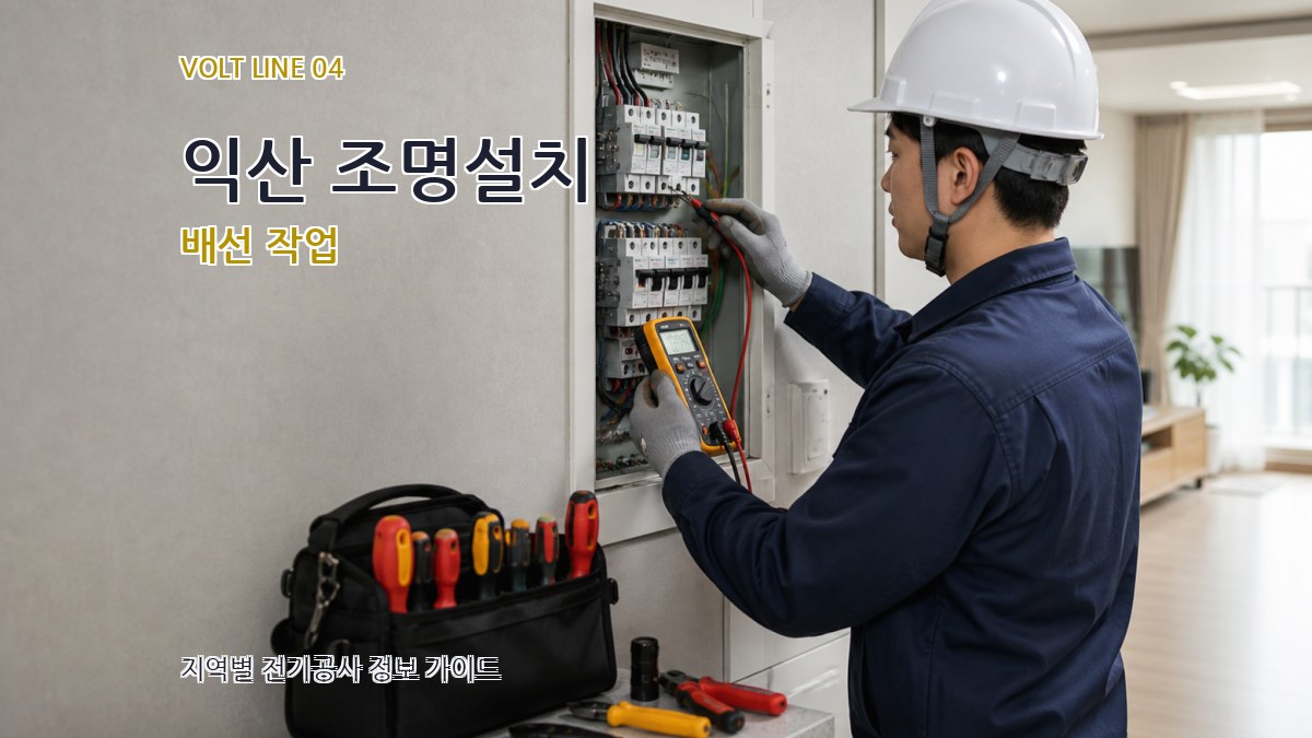 익산 조명설치 배선 작업