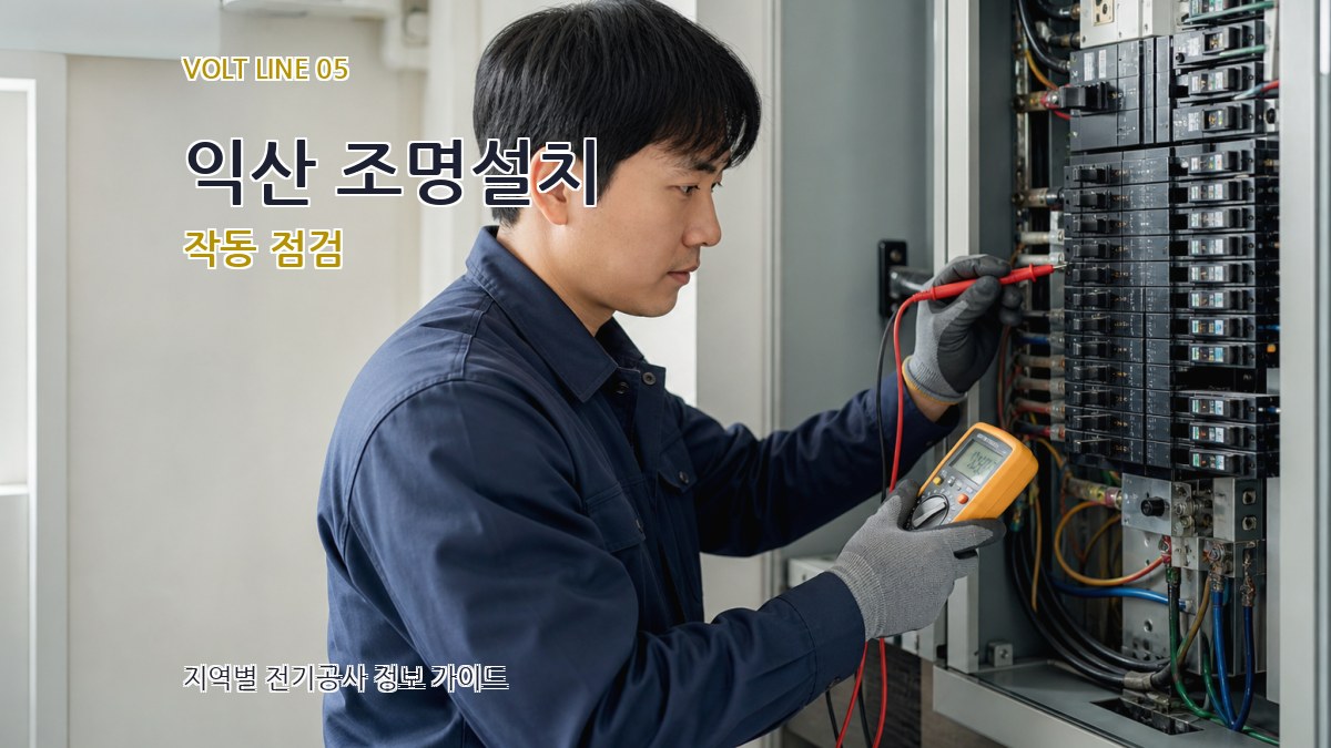 익산 조명설치 작동 점검