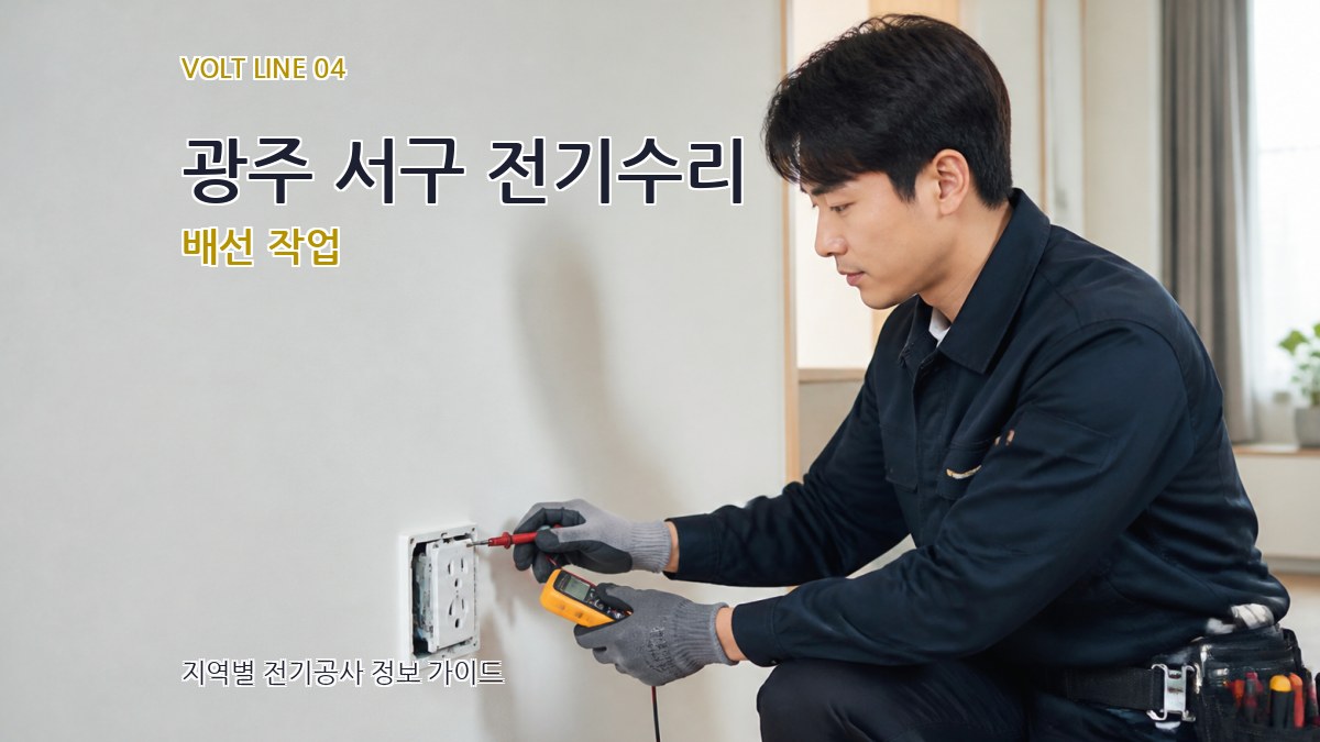 광주 서구 전기수리 배선 작업