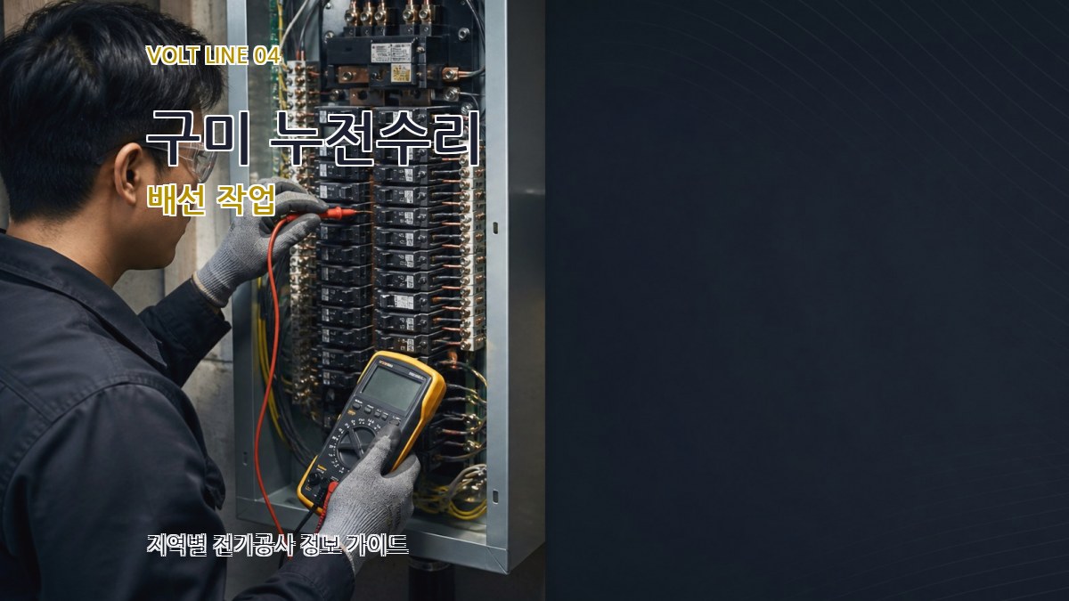 구미 누전수리 배선 작업