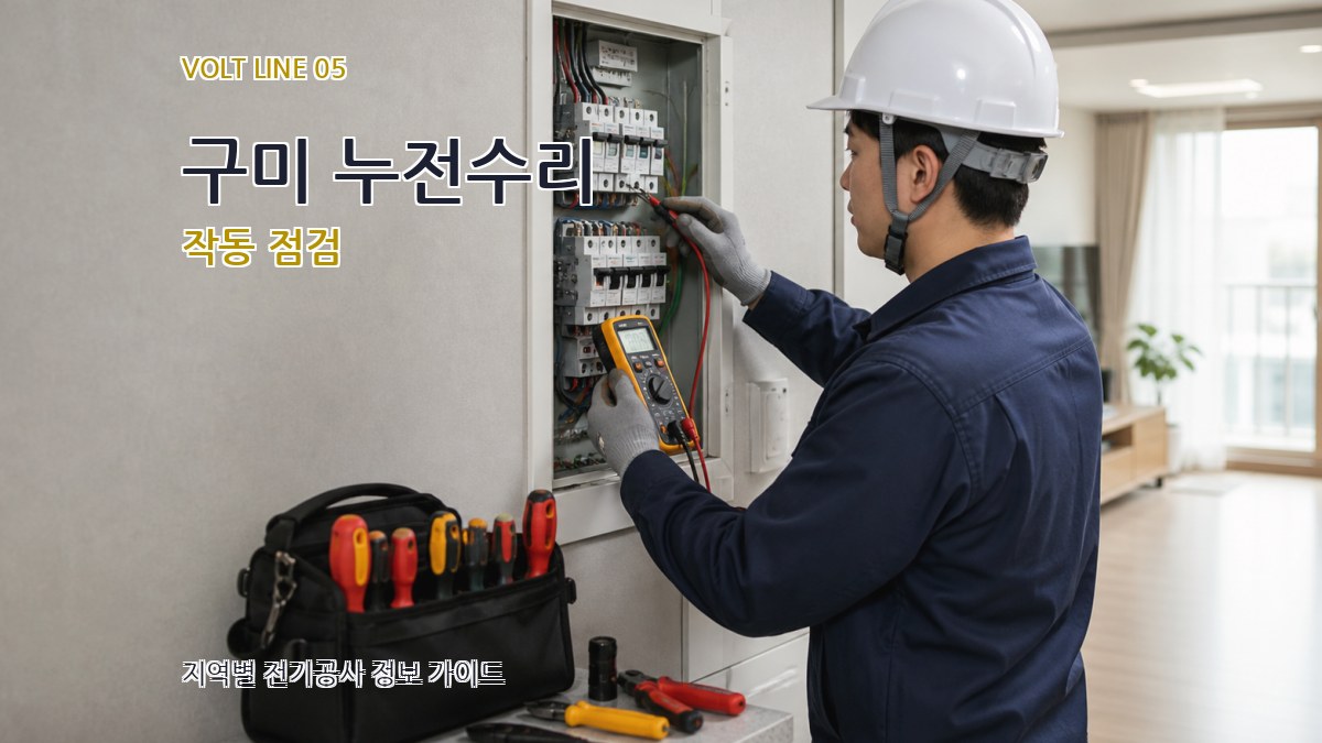 구미 누전수리 작동 점검
